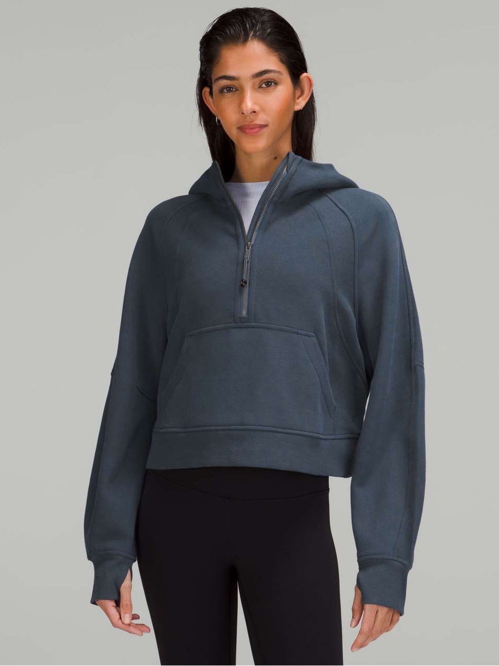 lululemon athletica Lululemon Scuba Oversized Half-Zip Hoodie iron blue